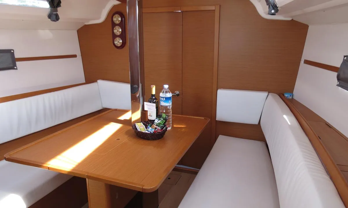 Cabin on Sarita, a Jeanneau Sun Odyssey 349 sailboat at Fethiye, Turkey