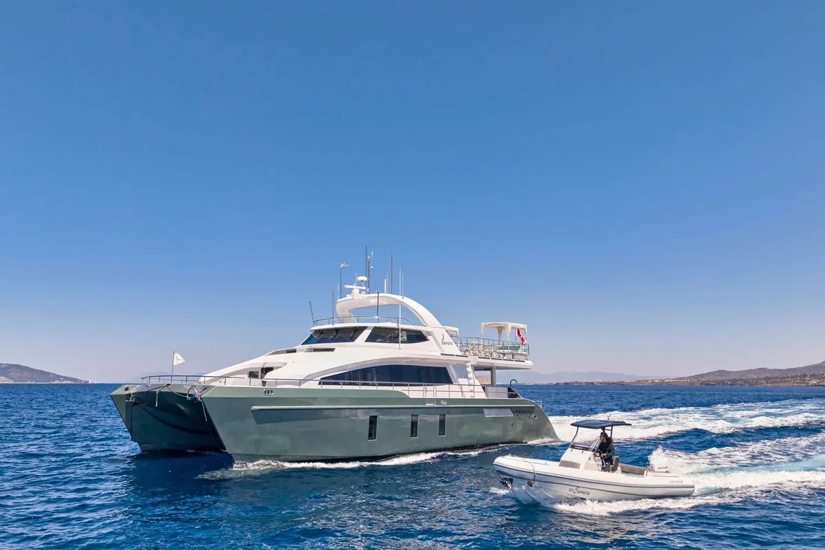 Samara, a Power Cat 80 catamaran at Piraeus, Greece