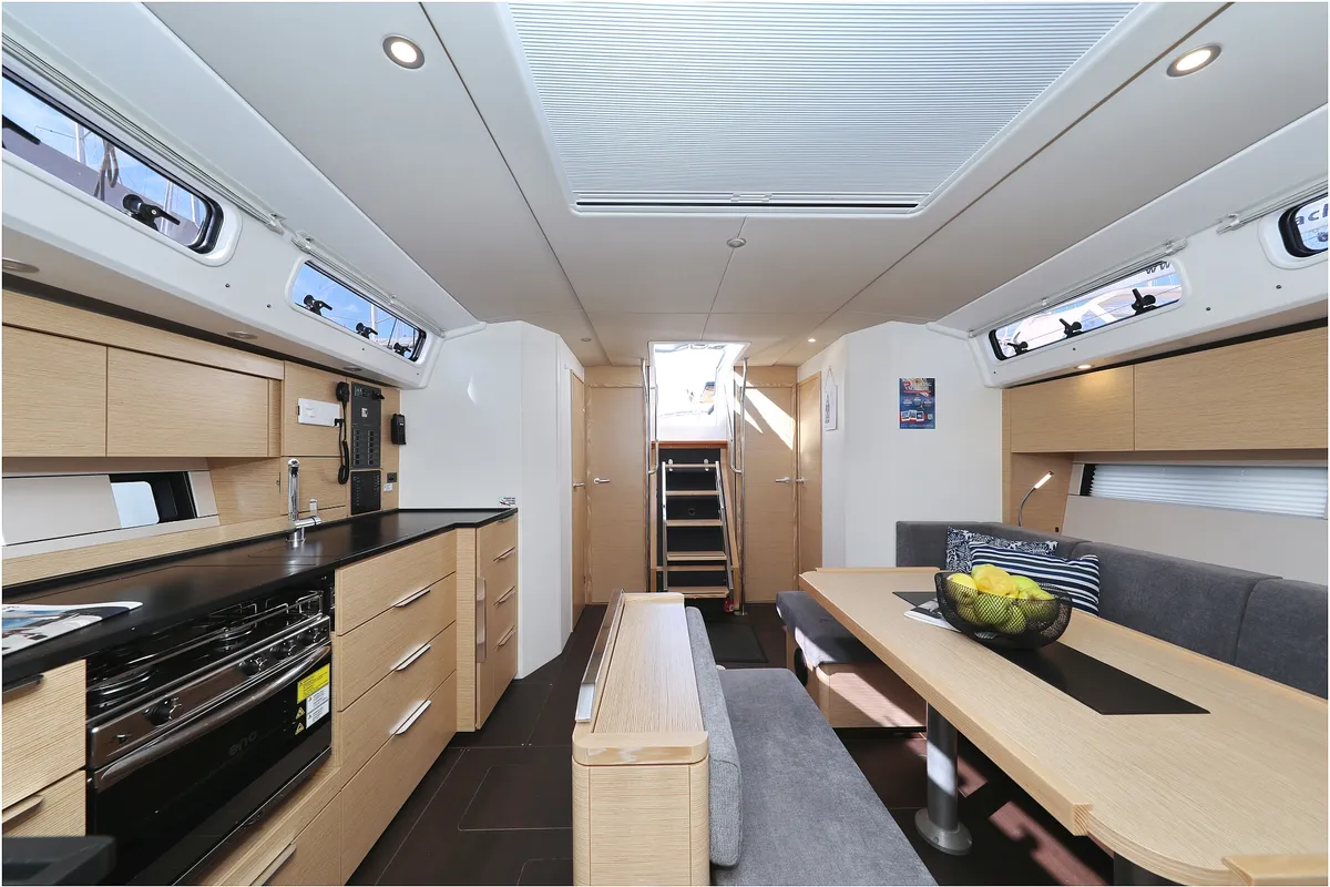 Salon of Bliss, a Hanse 460 sailboat at Grad Biograd na Moru, Croatia