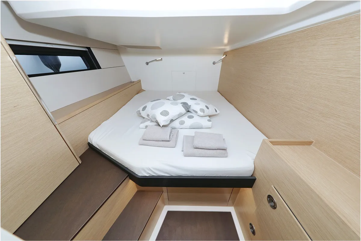 Cabin on Bliss, a Hanse 460 sailboat at Grad Biograd na Moru, Croatia