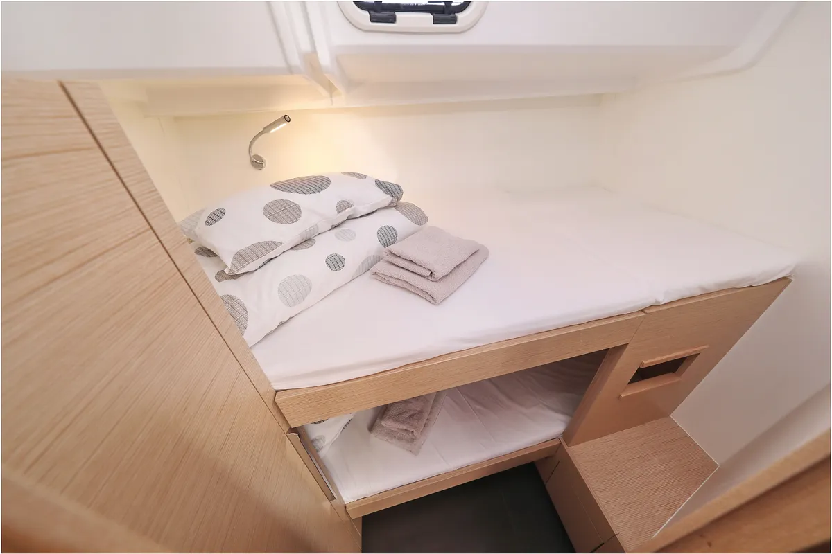 Cabin on Bliss, a Hanse 460 sailboat at Grad Biograd na Moru, Croatia