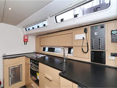 Galley of Bliss, a Hanse 460 sailboat at Grad Biograd na Moru, Croatia