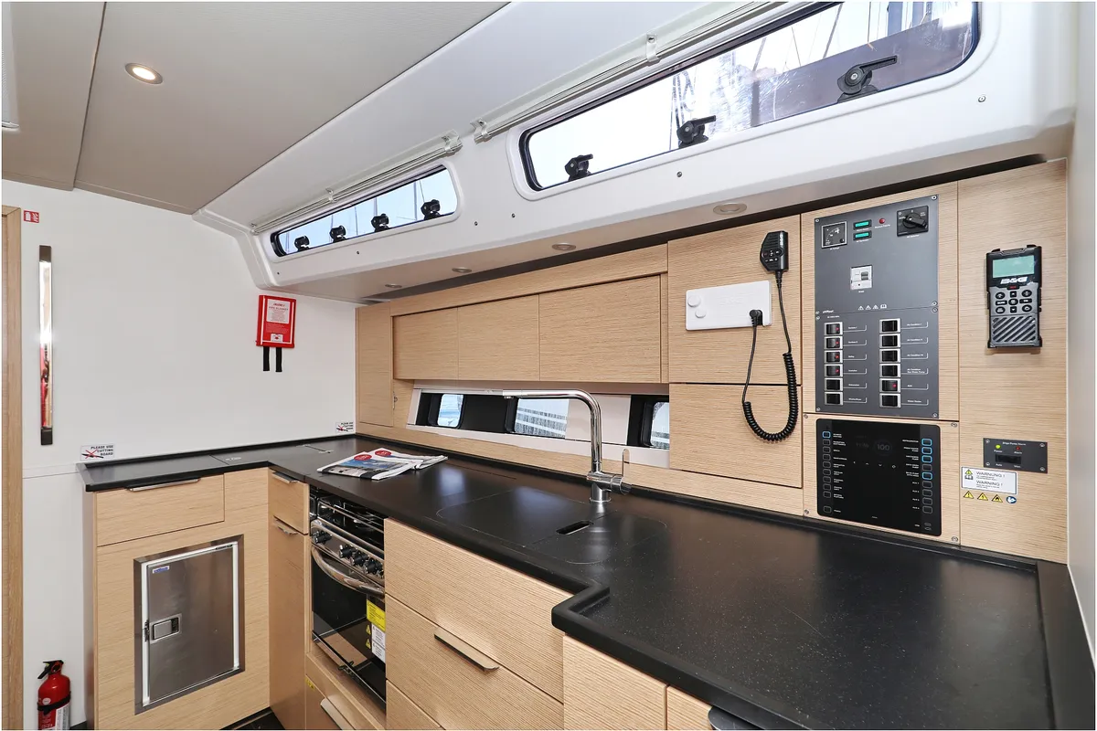Galley of Bliss, a Hanse 460 sailboat at Grad Biograd na Moru, Croatia