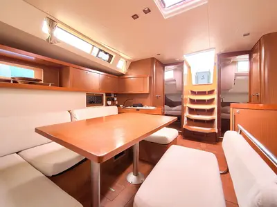 Salon of Ponente, a Beneteau Oceanis 45 sailboat at Punat, Croatia