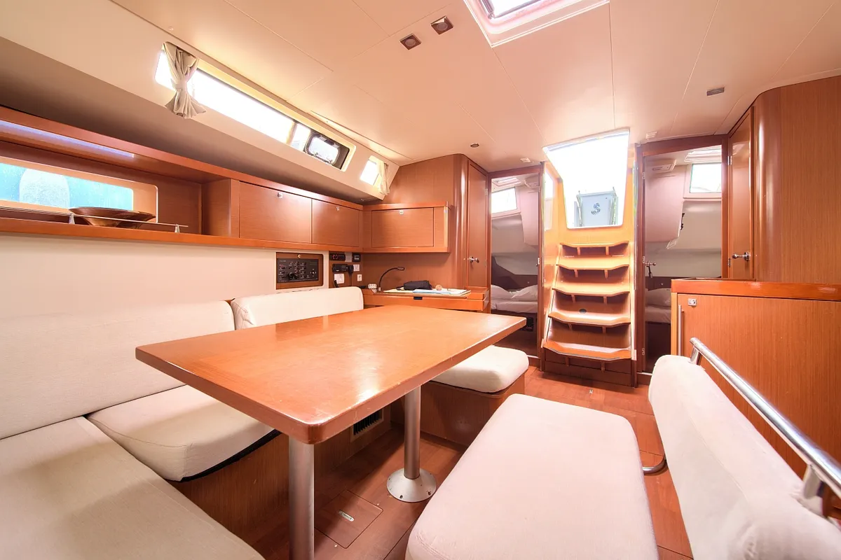Salon of Ponente, a Beneteau Oceanis 45 sailboat at Punat, Croatia