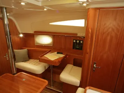 Salon of Sea Bird, a Elan 344 Impression sailboat at Primošten, Croatia