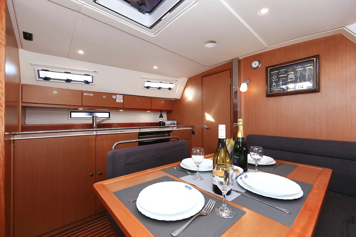 Salon of Ornela, a Bavaria Cruiser 40 Avantgarde sailboat at Grad Pula, Croatia