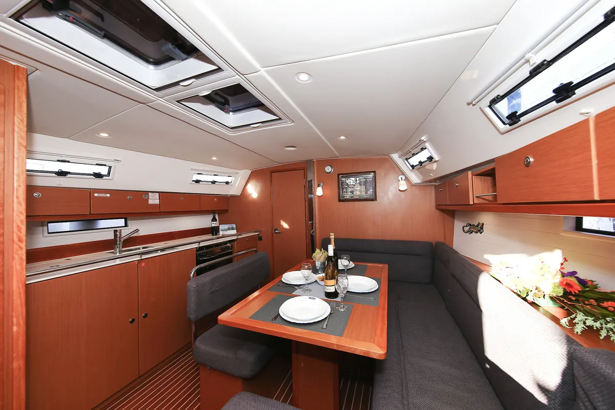 Salon of Ornela, a Bavaria Cruiser 40 Avantgarde sailboat at Grad Pula, Croatia