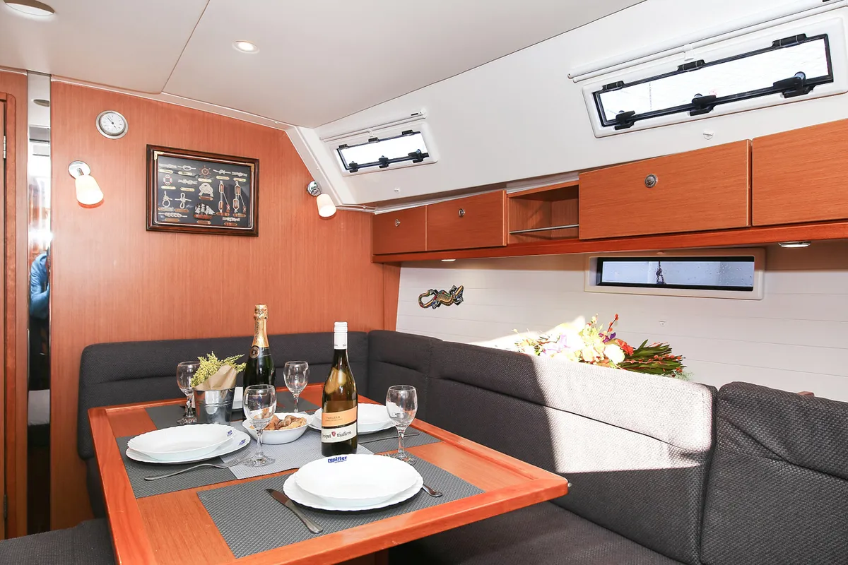 Salon of Ornela, a Bavaria Cruiser 40 Avantgarde sailboat at Grad Pula, Croatia