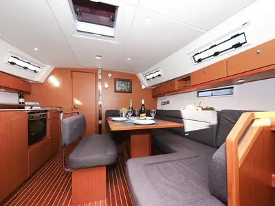 Salon of Ornela, a Bavaria Cruiser 40 Avantgarde sailboat at Grad Pula, Croatia