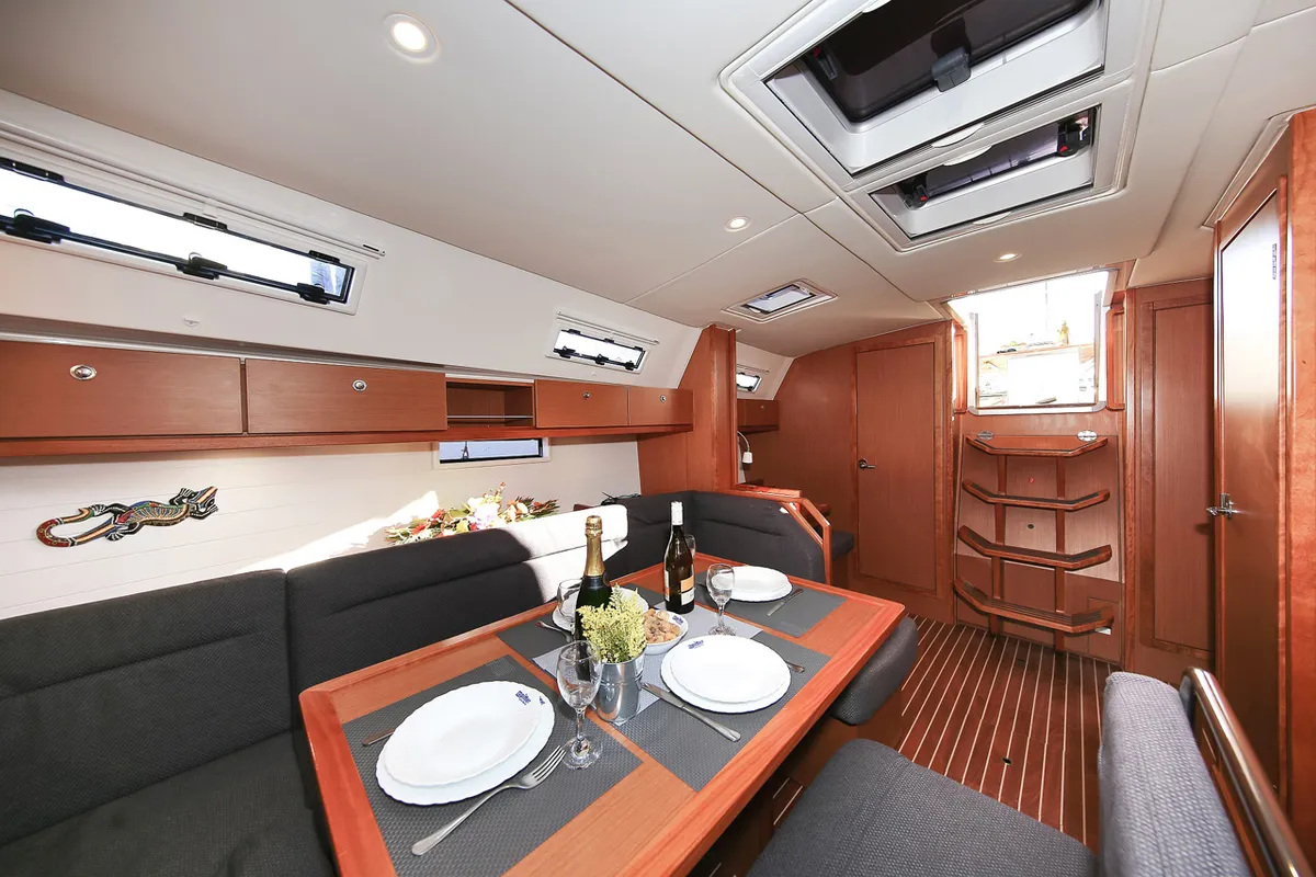 Salon of Ornela, a Bavaria Cruiser 40 Avantgarde sailboat at Grad Pula, Croatia