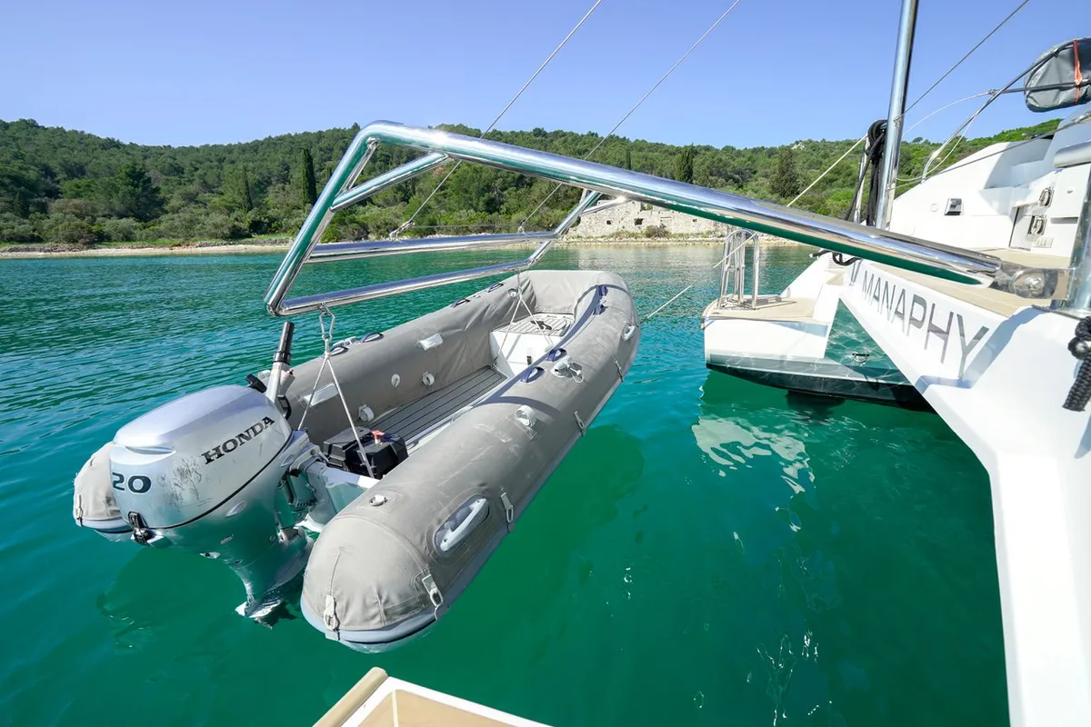 Manaphy, a Leopard 45 catamaran at Seget Donji, Croatia