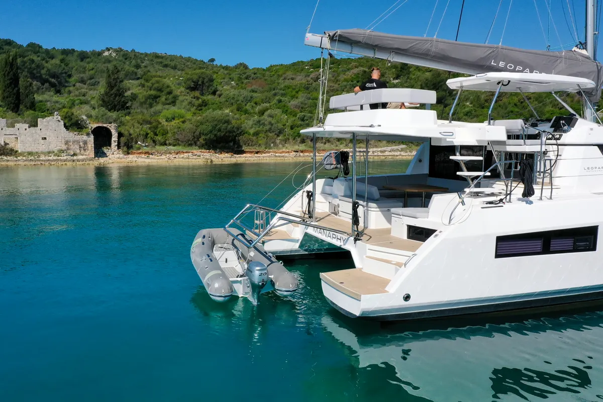 Manaphy, a Leopard 45 catamaran at Seget Donji, Croatia