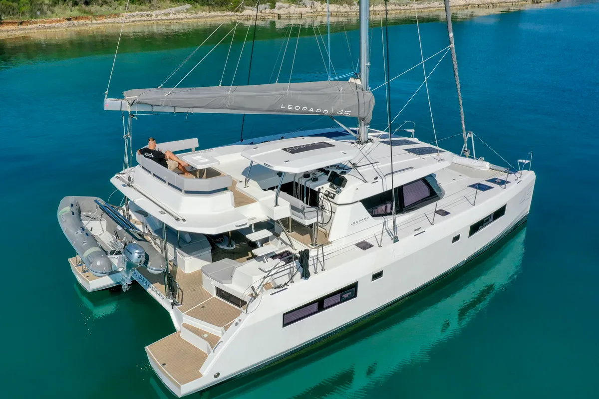 Manaphy, a Leopard 45 catamaran at Seget Donji, Croatia