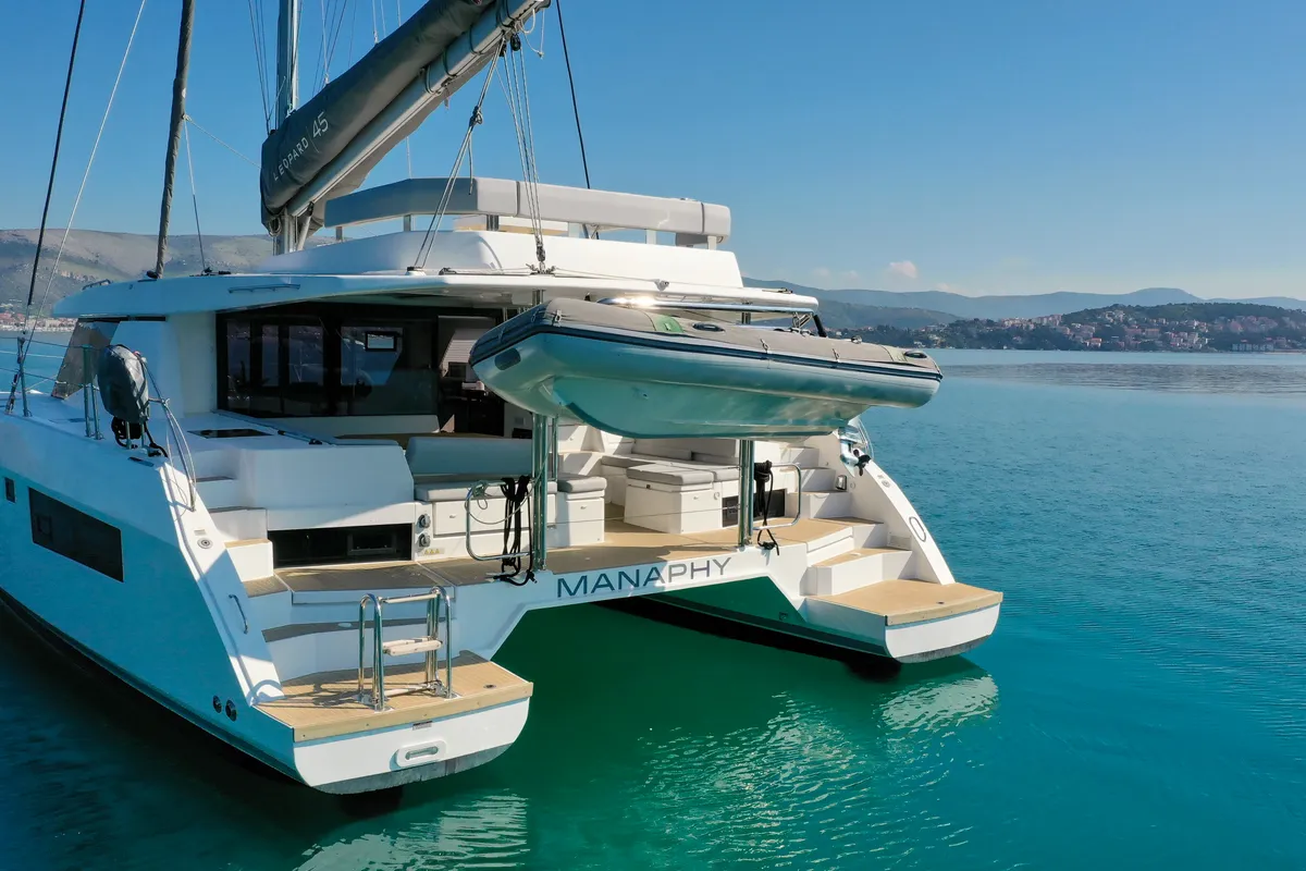 Manaphy, a Leopard 45 catamaran at Seget Donji, Croatia