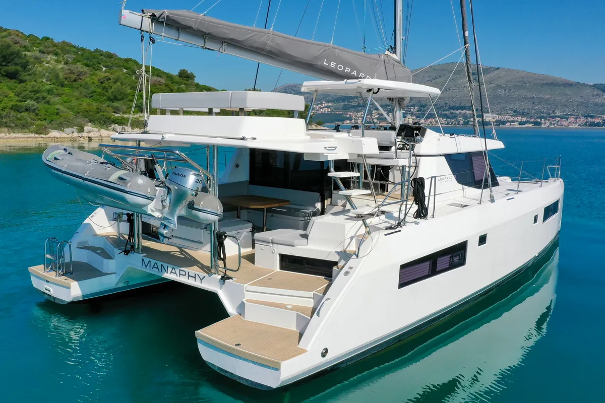 Manaphy, a Leopard 45 catamaran at Seget Donji, Croatia