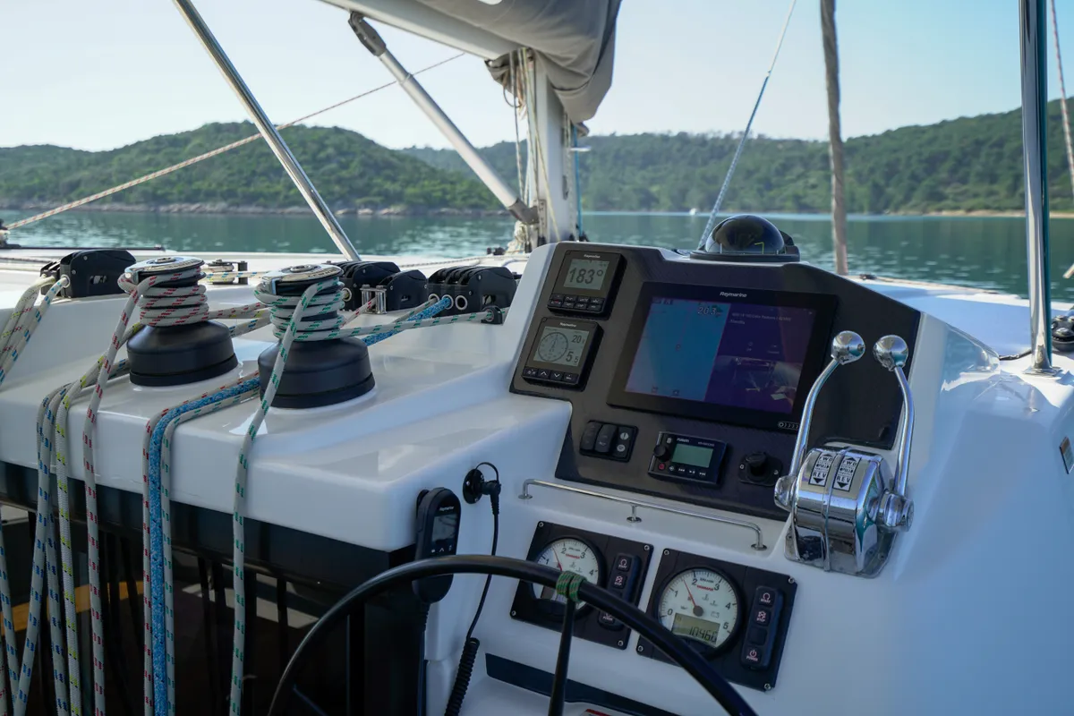 Manaphy, a Leopard 45 catamaran at Seget Donji, Croatia