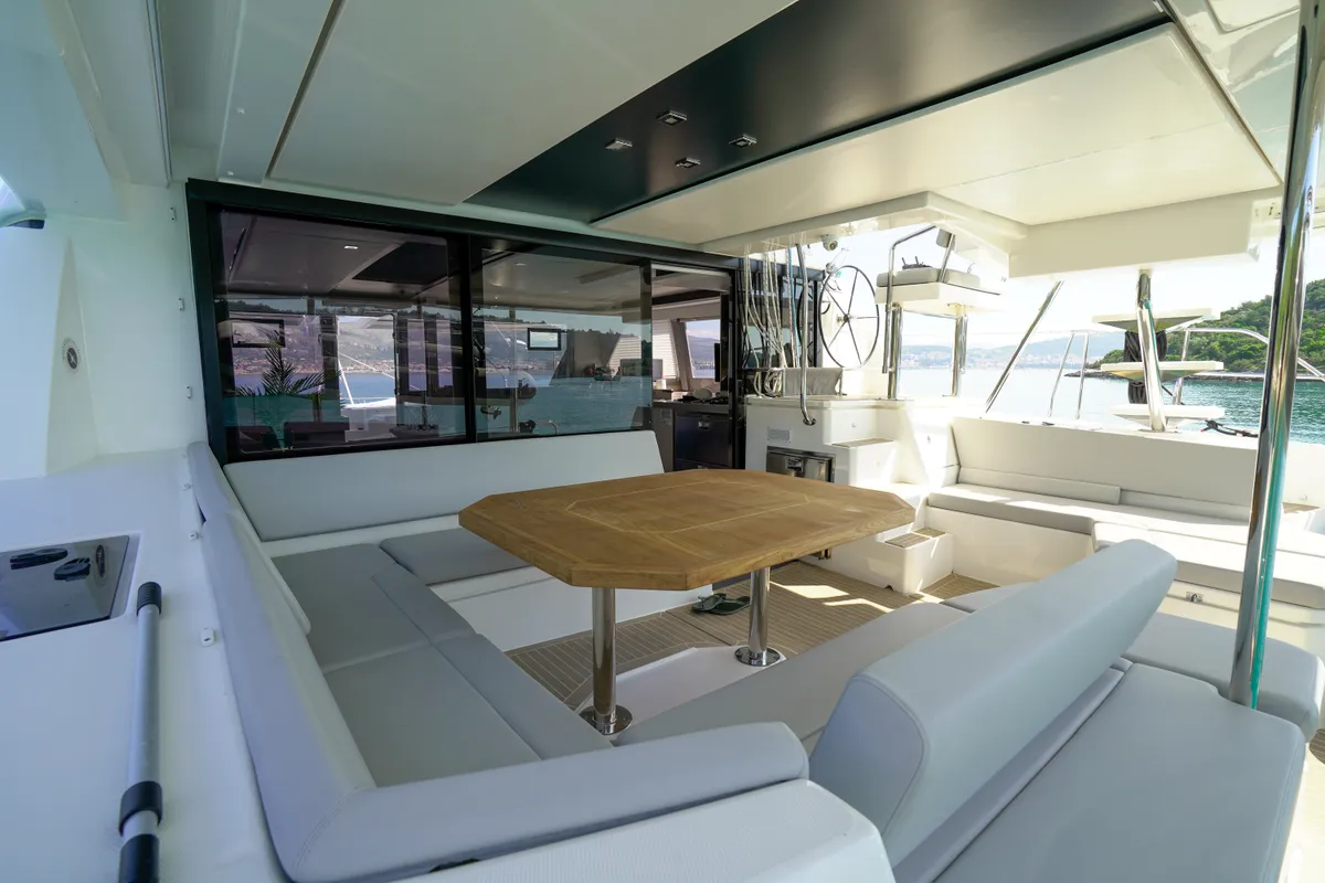Manaphy, a Leopard 45 catamaran at Seget Donji, Croatia