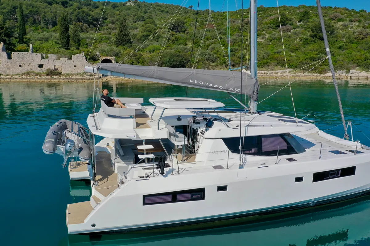 Manaphy, a Leopard 45 catamaran at Seget Donji, Croatia