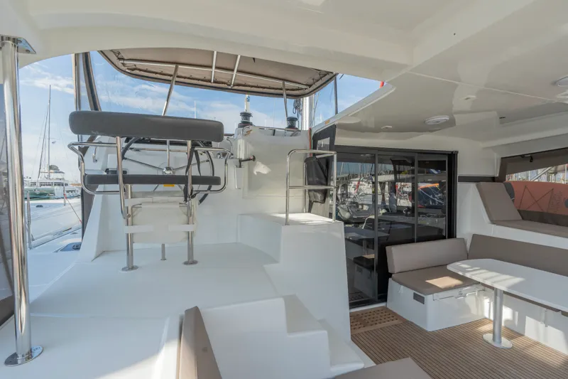 Galley of Day One, a Lagoon 42 catamaran at Marpissa, Greece