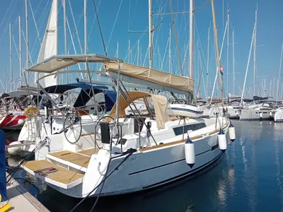 Navita, a Dufour 350 Grand Large sailboat at Grad Biograd na Moru, Croatia