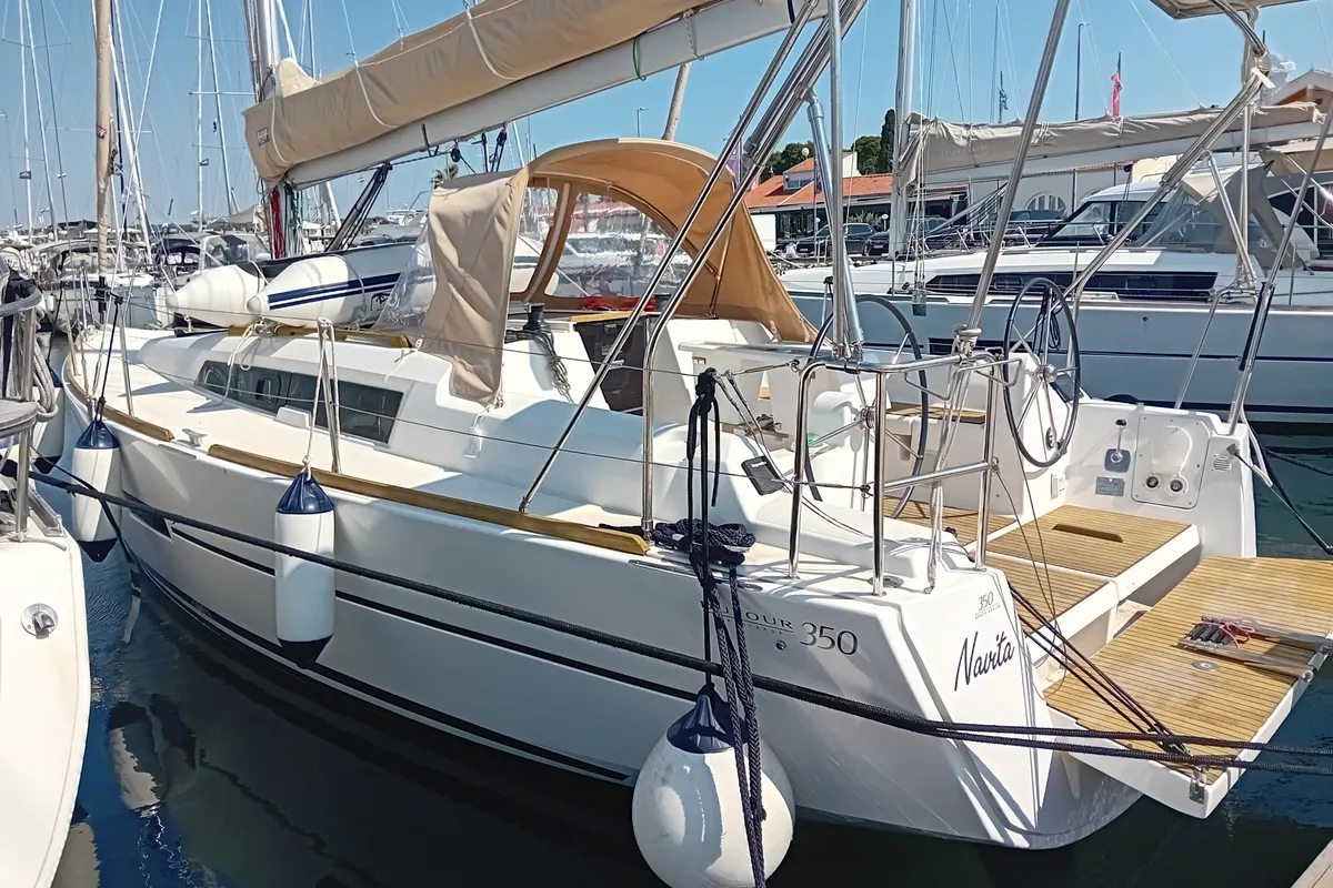 Navita, a Dufour 350 Grand Large sailboat at Grad Biograd na Moru, Croatia