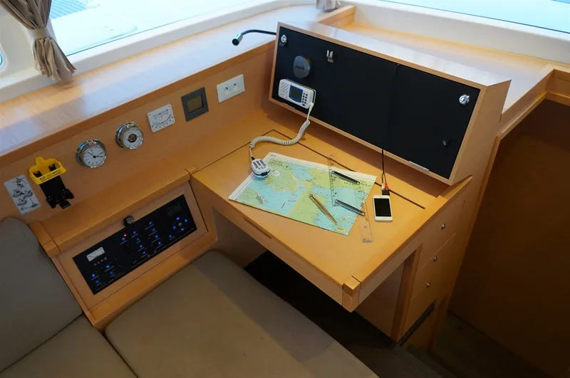 Salon of Myrto, a Lagoon 400 S2 catamaran at Kontokali, Greece