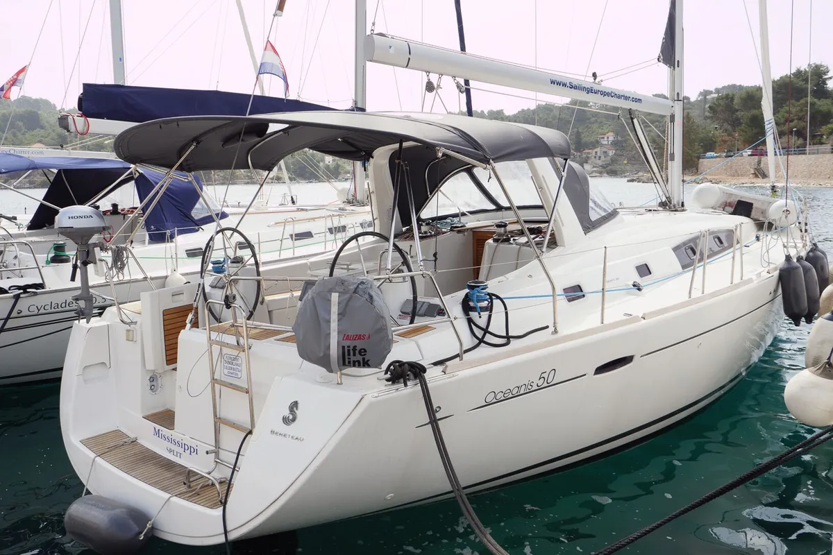 Exterior view of Mississippi, a Beneteau Oceanis 50 Family sailboat at Rogač, Croatia