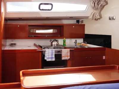 Galley of Mississippi, a Beneteau Oceanis 50 Family sailboat at Rogač, Croatia