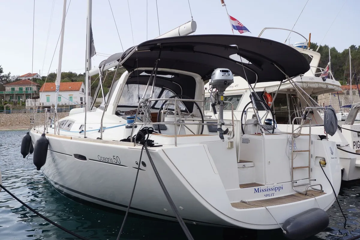 Exterior view of Mississippi, a Beneteau Oceanis 50 Family sailboat at Rogač, Croatia