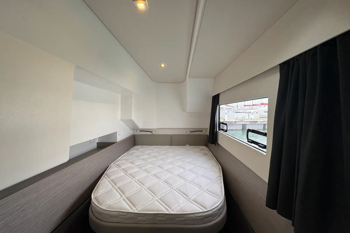 Cabin on Blue Champagne, a Fountaine Pajot MY4.S - Maestro catamaran at La Rochelle, France