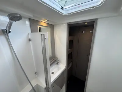 Head on Blue Champagne, a Fountaine Pajot MY4.S - Maestro catamaran at La Rochelle, France