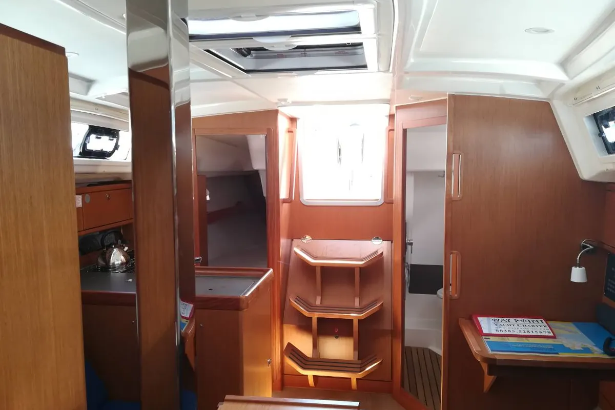 Salon of Cleo, a Bavaria Cruiser 34 sailboat at Grad Pula, Croatia