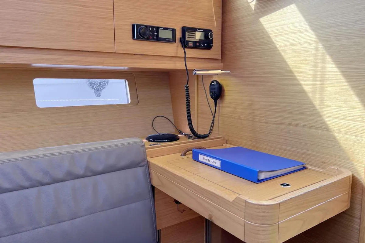 Salon of Nice to Have, a Dufour 382 GL sailboat at Heiligenhafen, Germany