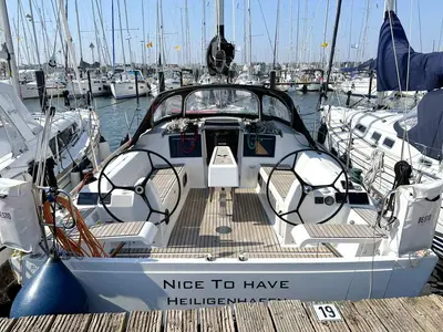 Cockpit of Nice to Have, a Dufour 382 GL sailboat at Heiligenhafen, Germany