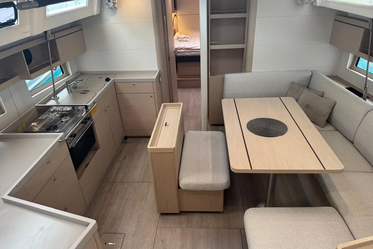 Galley of Anse Soleil, a Beneteau Oceanis 46.1 sailboat at Općina Rogoznica, Croatia