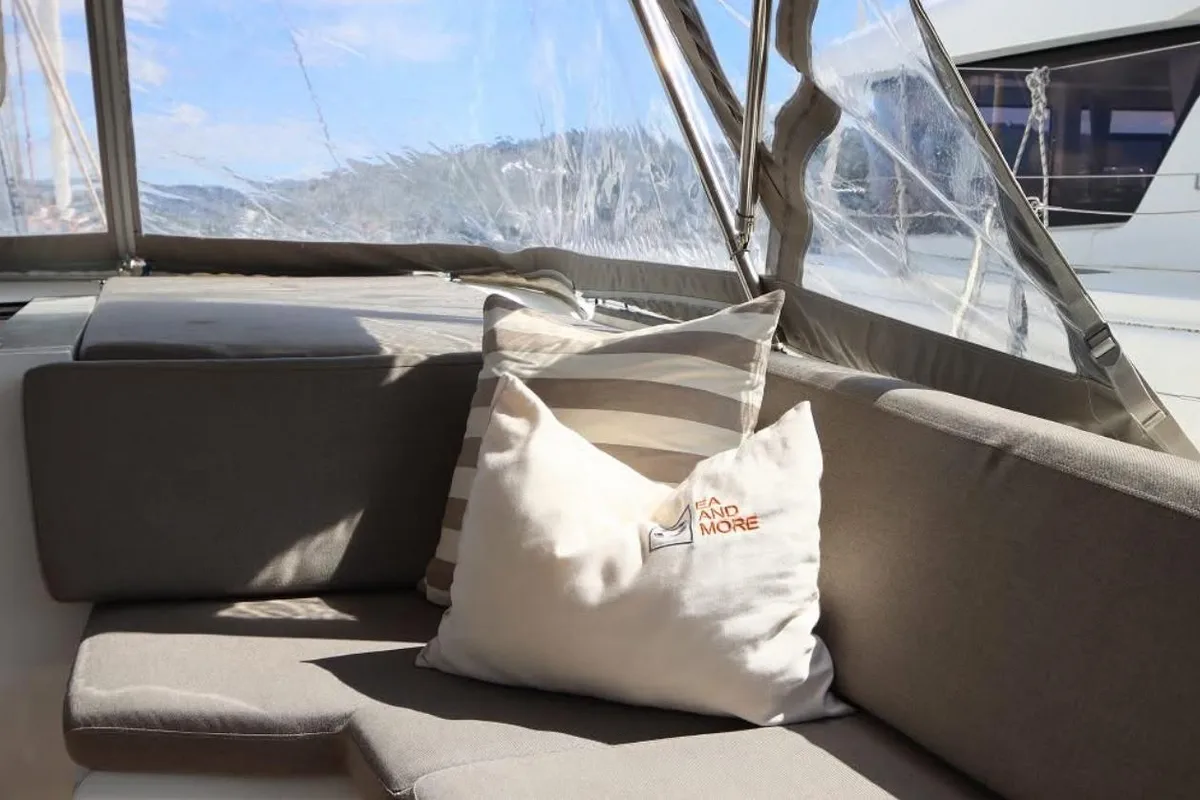 Deck of Anse Soleil, a Beneteau Oceanis 46.1 sailboat at Općina Rogoznica, Croatia