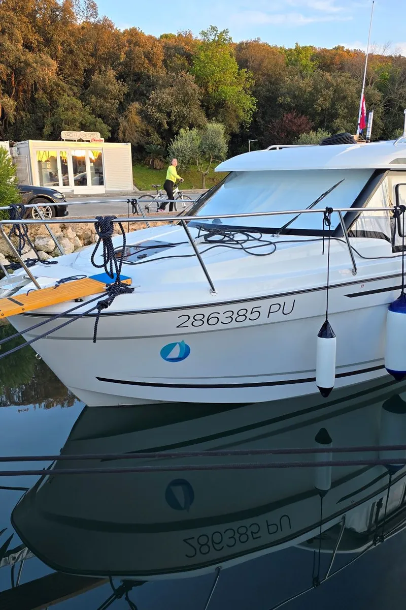 Exterior view of Medolino, a Jeanneau Merry Fisher 795 Series 2 motorboat at Grad Pula, Croatia