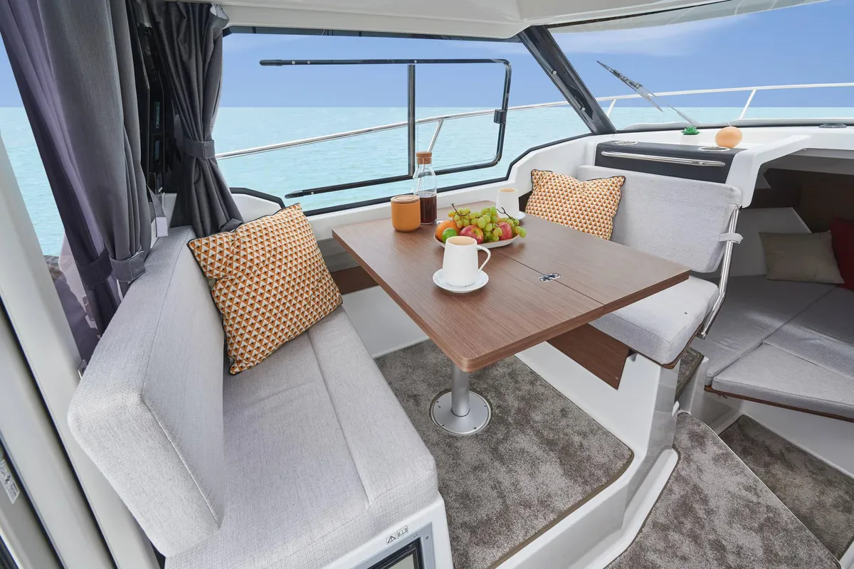 Salon of Medolino, a Jeanneau Merry Fisher 795 Series 2 motorboat at Grad Pula, Croatia