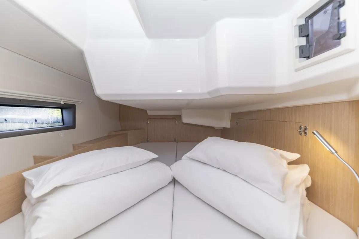 Cabin on Maraschino, a Bavaria C42 sailboat at Zadar, Croatia