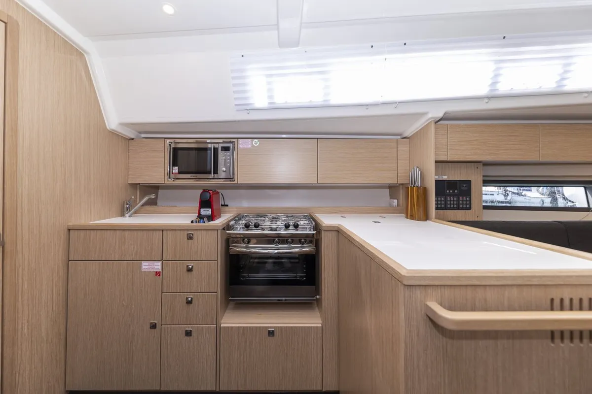 Galley of Maraschino, a Bavaria C42 sailboat at Zadar, Croatia