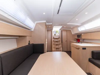 Salon of Maraschino, a Bavaria C42 sailboat at Zadar, Croatia