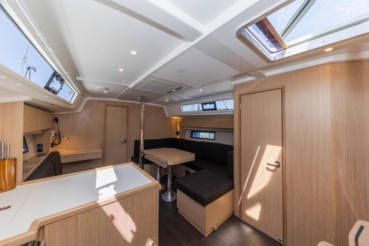 Salon of Maraschino, a Bavaria C42 sailboat at Zadar, Croatia