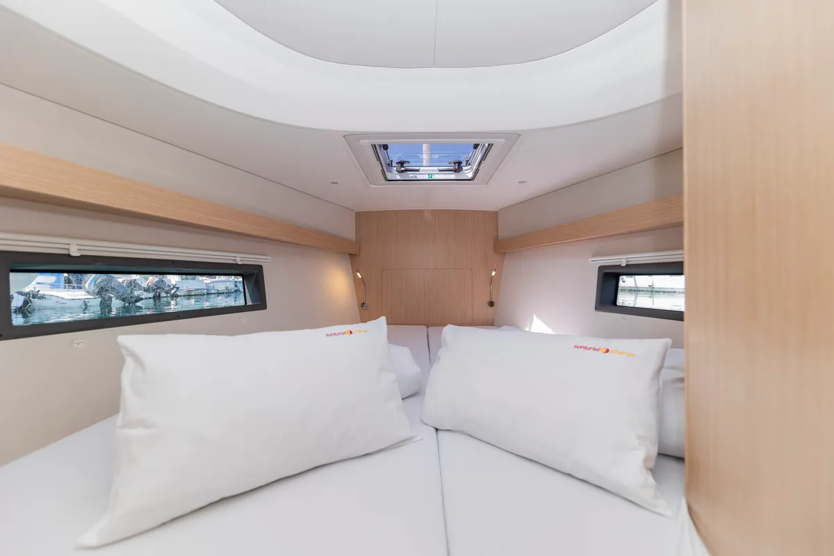 Cabin on Maraschino, a Bavaria C42 sailboat at Zadar, Croatia