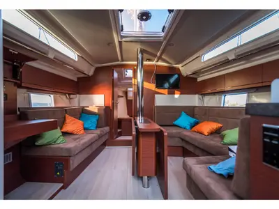 Salon of Elba, a Hanse 418 sailboat at Medulin, Croatia