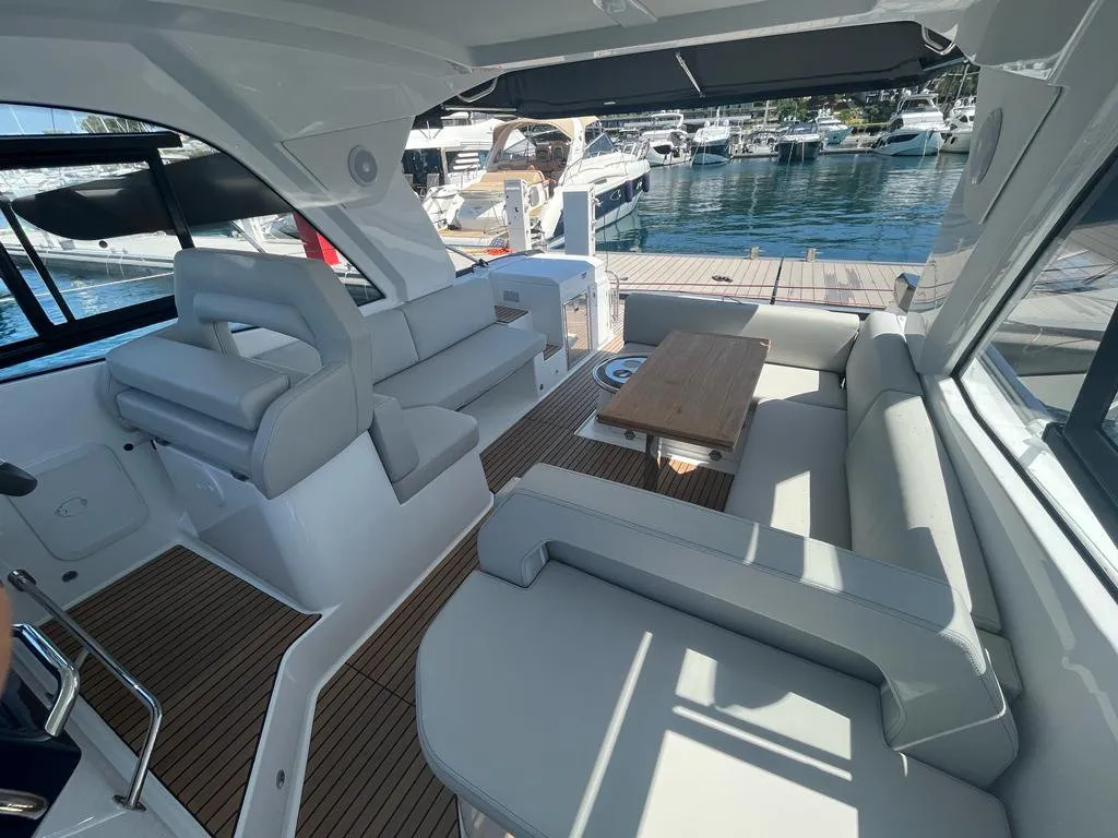 Deck of Gran Turismo 36, a Beneteau Gran Turismo 36 motorboat at Grad Pula, Croatia