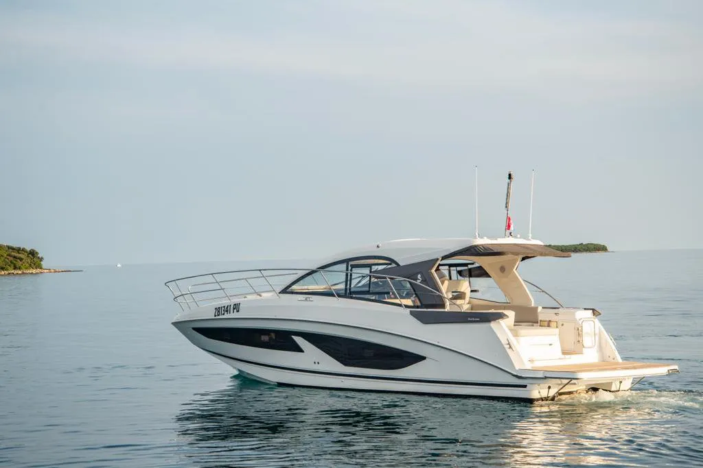 Exterior view of Gran Turismo 36, a Beneteau Gran Turismo 36 motorboat at Grad Pula, Croatia