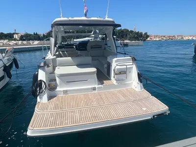 Deck of Gran Turismo 36, a Beneteau Gran Turismo 36 motorboat at Grad Pula, Croatia