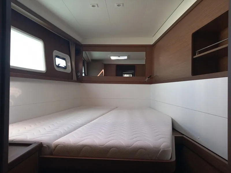 Cabin on Golden Dream, a Lagoon 450 F catamaran at Lavreotiki Municipal Unit, Greece