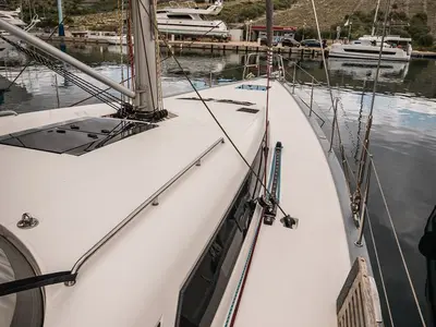 Deck of One More, a More 55 sailboat at Primošten, Croatia